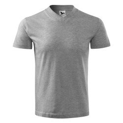 Malfini V-neck tričko unisex tmavě šedý melír